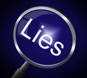 Lies Magnifier Represents No Lying And Correct vector illustration Lies Magnifier Represents No Lying And Correct vector illustration