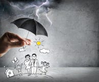 Life And Family Insurance - Safety Concept Stock Photo Life And Family Insurance - Safety Concept Stock Photo