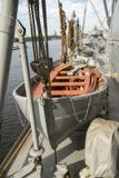 Life boat on deck of Liberty Ship stock photography Life boat on deck of Liberty Ship stock photography