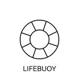 Lifebuoy sea outline icon. Signs and symbols can be used for web, logo, mobile app, UI, UX royalty free illustration Lifebuoy sea outline icon. Signs and symbols can be used for web, logo, mobile app, UI, UX royalty free illustration