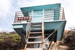 Lifeguard Tower at South Carlsbad State Beach stock image Lifeguard Tower at South Carlsbad State Beach stock image