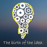 Light bulb with gears and cogs vector illustration Light bulb with gears and cogs vector illustration