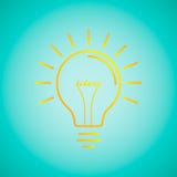 Light bulb with shining rays and `idea` word. royalty free illustration Light bulb with shining rays and `idea` word. royalty free illustration