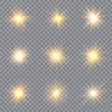 Light glow effect stars. Vector sparkles on transparent background. Christmas abstract pattern. Sparkling magic dust particles. royalty free illustration Light glow effect stars. Vector sparkles on transparent background. Christmas abstract pattern. Sparkling magic dust particles. royalty free illustration