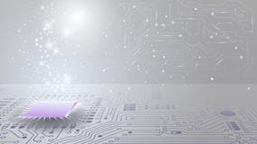 Light gray technological backg round. Social network. Electronic circuits. Chips with binary code. Computer network and chips. stock illustration Light gray technological backg round. Social network. Electronic circuits. Chips with binary code. Computer network and chips. stock illustration