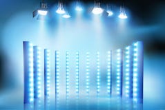 Light show on the stage. Vector illustration. stock illustration Light show on the stage. Vector illustration. stock illustration