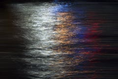 Light Trails in The Sea Surface royalty free stock photo Light Trails in The Sea Surface royalty free stock photo