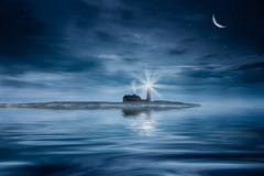 Lighthouse at night royalty free stock image Lighthouse at night royalty free stock image