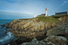Lighthouse of Pointe Saint Mathieu in Plougonvelin, Brittany, Fr Royalty Free Stock Photo Lighthouse of Pointe Saint Mathieu in Plougonvelin, Brittany, Fr Royalty Free Stock Photo