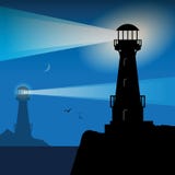 Lighthouse Silhouette Royalty Free Stock Photography Lighthouse Silhouette Royalty Free Stock Photography