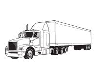 Ligne camion de vecteur de Trailor illustration libre de droits Ligne camion de vecteur de Trailor illustration libre de droits