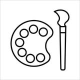 Ligne de peinture icône de vecteur de plat illustration libre de droits Ligne de peinture icône de vecteur de plat illustration libre de droits