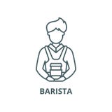 Ligne icône, concept linéaire, signe d'ensemble, symbole de vecteur de barman illustration stock Ligne icône, concept linéaire, signe d'ensemble, symbole de vecteur de barman illustration stock