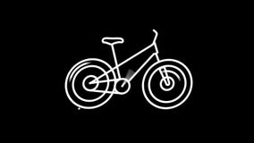Ligne icône de bicyclette sur Alpha Channel Ligne icône de bicyclette sur Alpha Channel