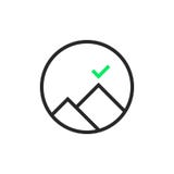Ligne mince noire logo rond de direction Images libres de droits Ligne mince noire logo rond de direction Images libres de droits