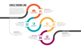 Ligne ronde Infographic de cercle illustration libre de droits Ligne ronde Infographic de cercle illustration libre de droits