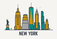 Lignes de New York City illustration stock Lignes de New York City illustration stock