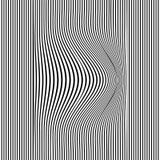 Lignes rayées abstraites fond noir et blanc de conception convexe de vague de modèle illustration stock Lignes rayées abstraites fond noir et blanc de conception convexe de vague de modèle illustration stock