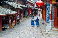 Lijiang Old Town Streets Royalty Free Stock Photo