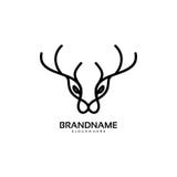 Lijnherten Eenvoudig Logo Design Template vector illustratie Lijnherten Eenvoudig Logo Design Template vector illustratie