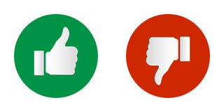 Like and dislike colorful moden icons vector vector illustration Like and dislike colorful moden icons vector vector illustration