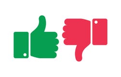 Like unlike buttons. Thumbs up and down isolated icons. Yes and no fingers, positive negative marks vector symbols royalty free illustration Like unlike buttons. Thumbs up and down isolated icons. Yes and no fingers, positive negative marks vector symbols royalty free illustration