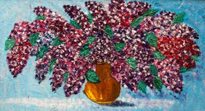 Lila bukett stock illustrationer Lila bukett stock illustrationer
