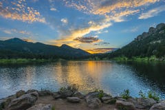 Lilly Lake at Sunset - Colorado Stock Photography Lilly Lake at Sunset - Colorado Stock Photography
