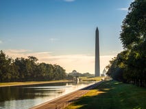 Lincoln Memorial Reflecting Pool och Washington Monument i Washington DC royaltyfri bild Lincoln Memorial Reflecting Pool och Washington Monument i Washington DC royaltyfri bild