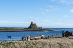 Lindisfarne-Schloss stockbilder Lindisfarne-Schloss stockbilder
