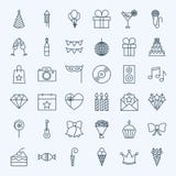 Line Birthday Party Icons royalty free illustration Line Birthday Party Icons royalty free illustration
