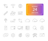 Line icons set. Internet pack. stock illustration Line icons set. Internet pack. stock illustration