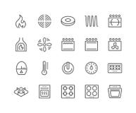 Line Stove Icons stock illustration Line Stove Icons stock illustration
