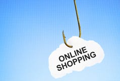 Γαντζωμένος on-line να ψωνίσει στοκ εικόνες Γαντζωμένος on-line να ψωνίσει στοκ εικόνες