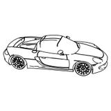 Linea automobili di Art Style Sport illustrazione di stock Linea automobili di Art Style Sport illustrazione di stock