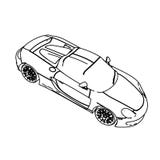 Linea automobili di Art Style Sport illustrazione di stock Linea automobili di Art Style Sport illustrazione di stock