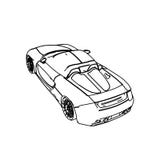 Linea automobili di Art Style Sport illustrazione di stock Linea automobili di Art Style Sport illustrazione di stock