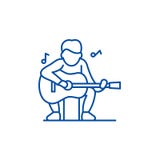 Linea concetto del giocatore di chitarra dell'icona Simbolo piano di vettore del giocatore di chitarra, segno, illustrazione del royalty illustrazione gratis Linea concetto del giocatore di chitarra dell'icona Simbolo piano di vettore del giocatore di chitarra, segno, illustrazione del royalty illustrazione gratis