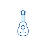 Linea concetto della chitarra di flamenco dell'icona Simbolo piano di vettore della chitarra di flamenco, segno, illustrazione de royalty illustrazione gratis Linea concetto della chitarra di flamenco dell'icona Simbolo piano di vettore della chitarra di flamenco, segno, illustrazione de royalty illustrazione gratis