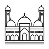 Linea icona - illustrazione iconica della moschea di vettore illustrazione di stock Linea icona - illustrazione iconica della moschea di vettore illustrazione di stock