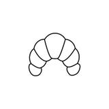 Linea icona, segno, illustrazione di vettore di Croisant su fondo, colpi editabili royalty illustrazione gratis Linea icona, segno, illustrazione di vettore di Croisant su fondo, colpi editabili royalty illustrazione gratis