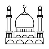 Linea icona - vettore della moschea iconico illustrazione di stock Linea icona - vettore della moschea iconico illustrazione di stock