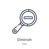 Lineair verminder pictogram van Diverse overzichtsinzameling De dunne die lijn vermindert pictogram op witte achtergrond wordt ge stock illustratie Lineair verminder pictogram van Diverse overzichtsinzameling De dunne die lijn vermindert pictogram op witte achtergrond wordt ge stock illustratie