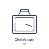 Linear chalkboard icon from Education outline collection. Thin line chalkboard vector isolated on white background. chalkboard royalty free illustration Linear chalkboard icon from Education outline collection. Thin line chalkboard vector isolated on white background. chalkboard royalty free illustration
