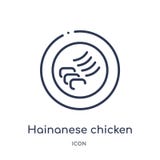 Linear hainanese chicken icon from Food outline collection. Thin line hainanese chicken icon isolated on white background. stock illustration Linear hainanese chicken icon from Food outline collection. Thin line hainanese chicken icon isolated on white background. stock illustration