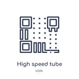Linear high speed tube icon from Artificial intellegence and future technology outline collection. Thin line high speed tube stock illustration Linear high speed tube icon from Artificial intellegence and future technology outline collection. Thin line high speed tube stock illustration
