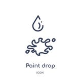 Linear paint drop icon from Edit outline collection. Thin line paint drop vector isolated on white background. paint drop trendy royalty free illustration Linear paint drop icon from Edit outline collection. Thin line paint drop vector isolated on white background. paint drop trendy royalty free illustration