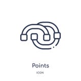 Linear points connected chart icon from Business outline collection. Thin line points connected chart icon isolated on white stock illustration Linear points connected chart icon from Business outline collection. Thin line points connected chart icon isolated on white stock illustration