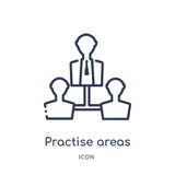 Linear practise areas icon from Law and justice outline collection. Thin line practise areas icon isolated on white background. vector illustration Linear practise areas icon from Law and justice outline collection. Thin line practise areas icon isolated on white background. vector illustration