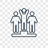 Lineare Ikone des Siegerkonzept-Vektors lokalisiert auf transparentem backg vektor abbildung Lineare Ikone des Siegerkonzept-Vektors lokalisiert auf transparentem backg vektor abbildung